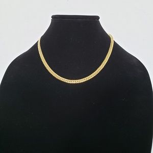 Made in Italy Yellow Gold Plate Sterling Silver Chain Necklace